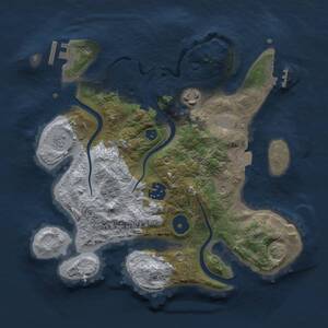 Thumbnail Rust Map: Procedural Map, Size: 2800, Seed: 1672522702, 9 Monuments