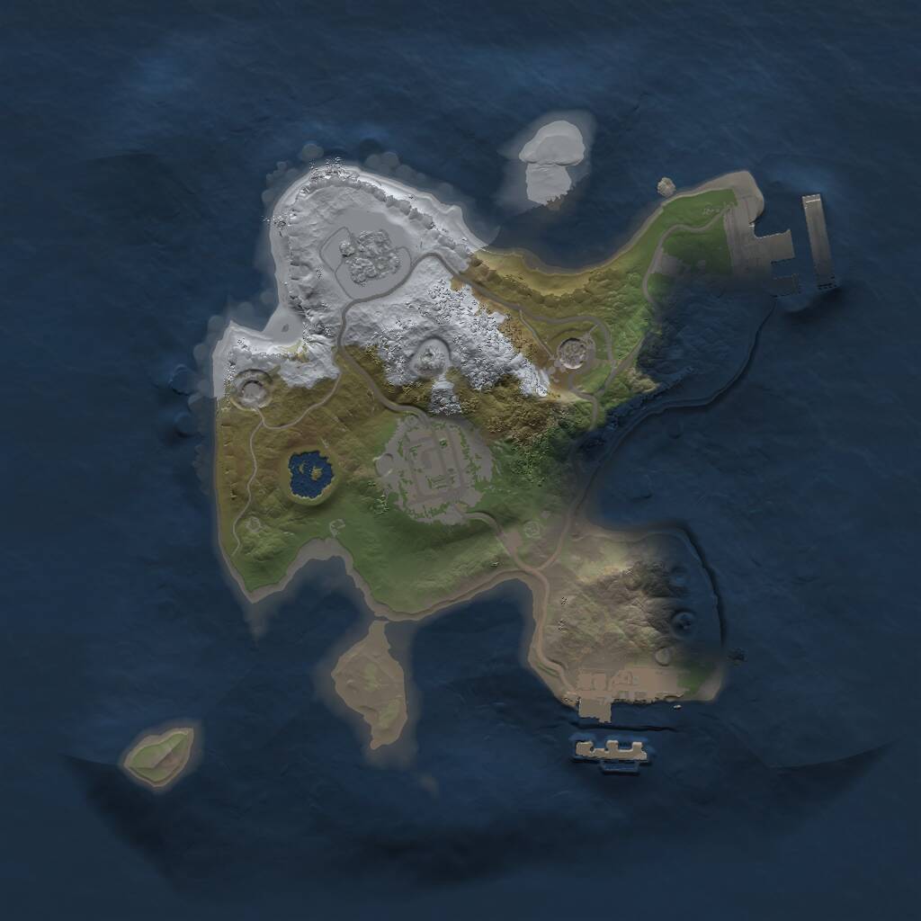 Rust Map: Procedural Map, Size: 2000, Seed: 14806855, 6 Monuments