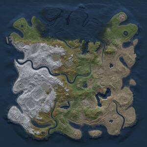 Thumbnail Rust Map: Procedural Map, Size: 4500, Seed: 8465252, 15 Monuments