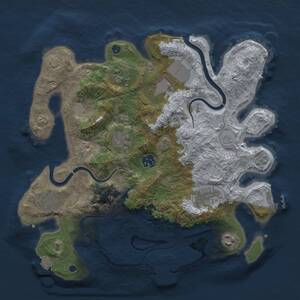 Thumbnail Rust Map: Procedural Map, Size: 3500, Seed: 47893, 14 Monuments