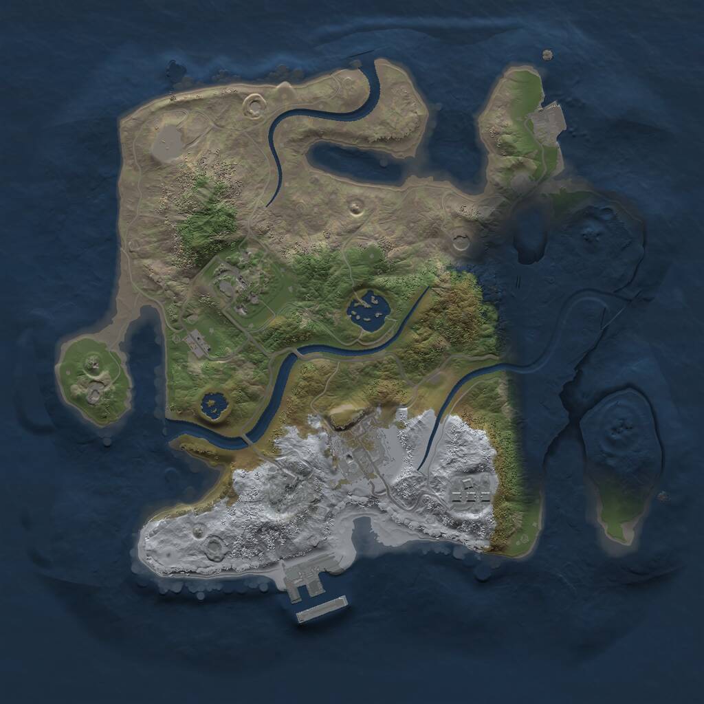 Rust Map: Procedural Map, Size: 2700, Seed: 1757419286, 7 Monuments