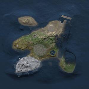 Thumbnail Rust Map: Procedural Map, Size: 1750, Seed: 1992906375, 3 Monuments