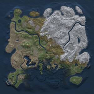 Thumbnail Rust Map: Procedural Map, Size: 4250, Seed: 441540347, 16 Monuments