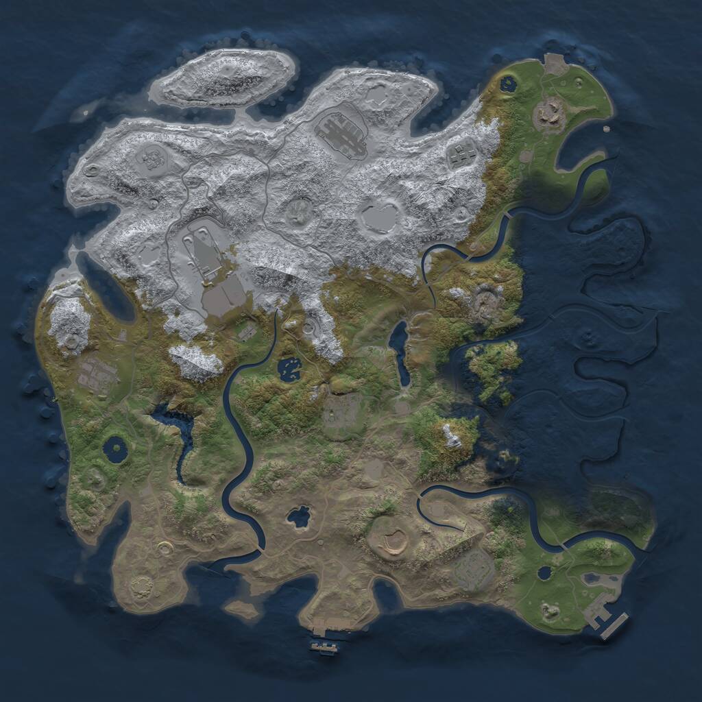 Rust Map: Procedural Map, Size: 4200, Seed: 1757289728, 15 Monuments