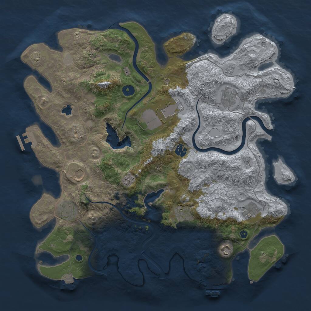 Rust Map: Procedural Map, Size: 4000, Seed: 232577, 15 Monuments