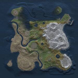 Thumbnail Rust Map: Procedural Map, Size: 3000, Seed: 25196, 13 Monuments