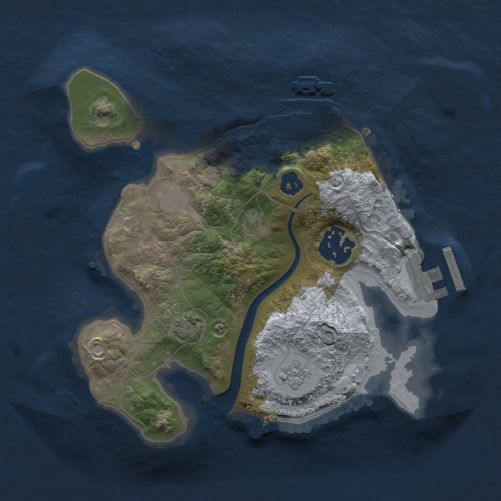 Rust Map: Procedural Map, Size: 2201, Seed: 50003, 6 Monuments