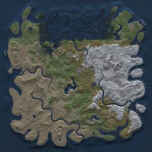 Thumbnail Rust Map: Procedural Map, Size: 5500, Seed: 420, 17 Monuments