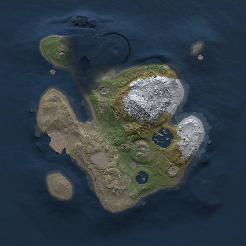 Rust Map: Procedural Map, Size: 1900, Seed: 42069420, 4 Monuments