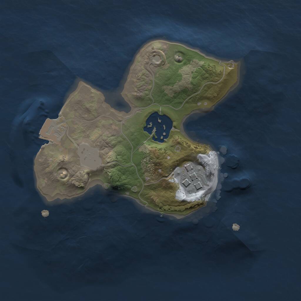 Rust Map: Procedural Map, Size: 1620, Seed: 19720121, 3 Monuments