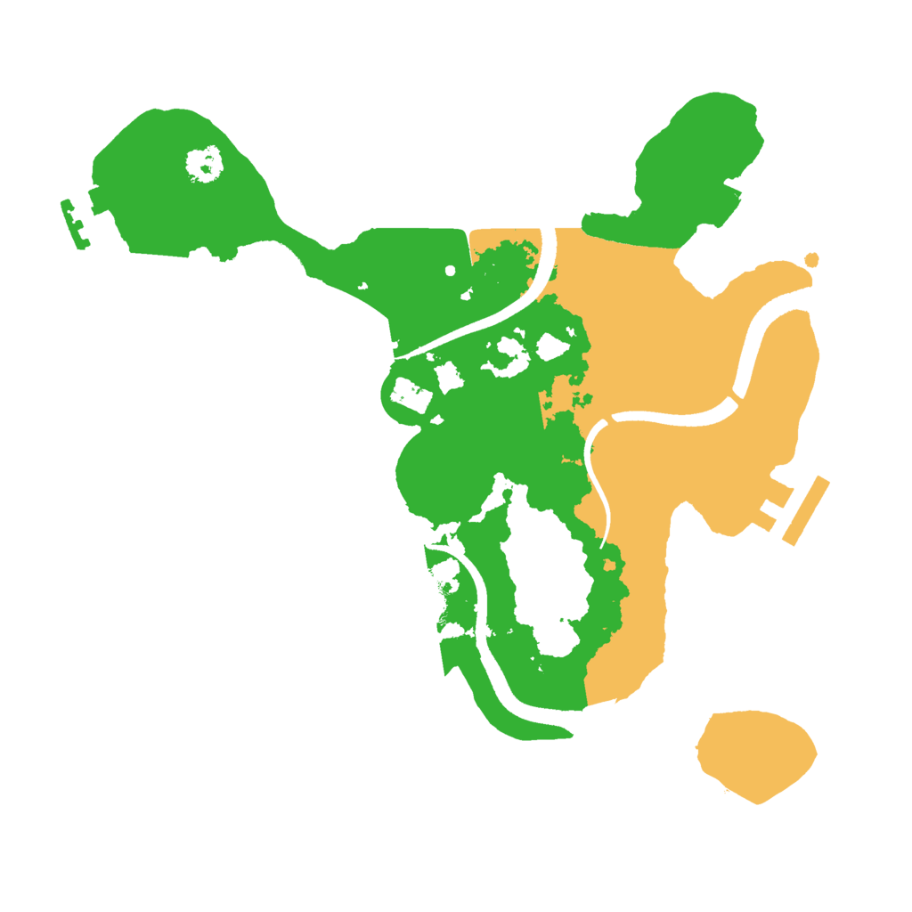 Biome Rust Map: Procedural Map, Size: 2500, Seed: 64513154