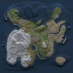 Thumbnail Rust Map: Procedural Map, Size: 2500, Seed: 64513154, 7 Monuments