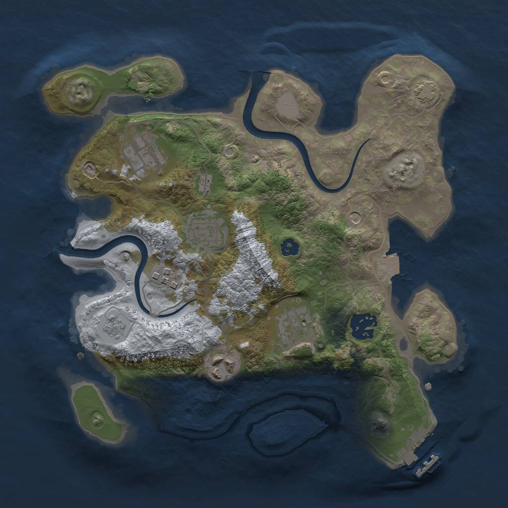 Rust Map: Procedural Map, Size: 2800, Seed: 5892, 11 Monuments