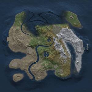 Thumbnail Rust Map: Procedural Map, Size: 2500, Seed: 140468, 9 Monuments