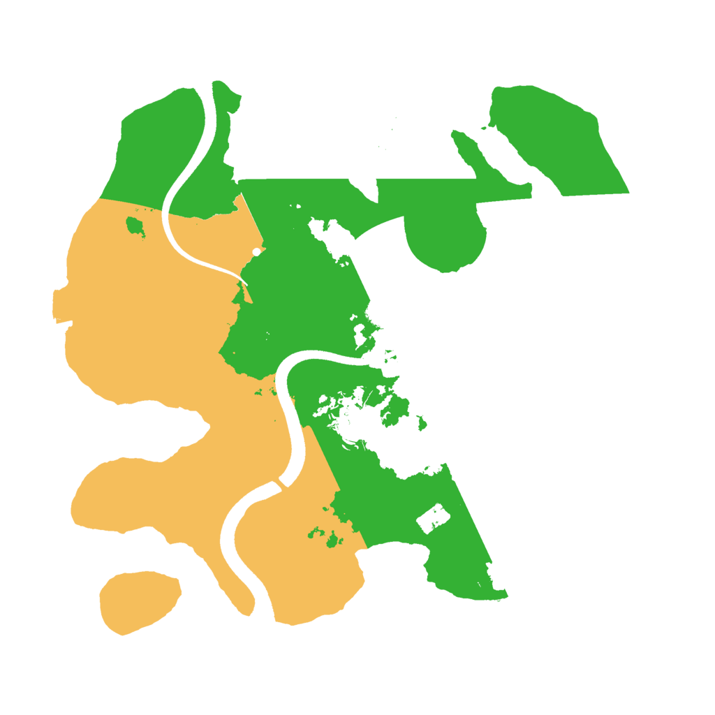 Biome Rust Map: Procedural Map, Size: 2500, Seed: 140468