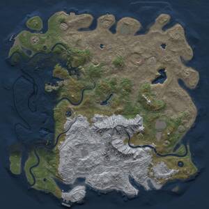 Thumbnail Rust Map: Procedural Map, Size: 5000, Seed: 4206913, 16 Monuments