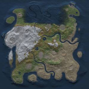 Thumbnail Rust Map: Procedural Map, Size: 3800, Seed: 123387546, 15 Monuments