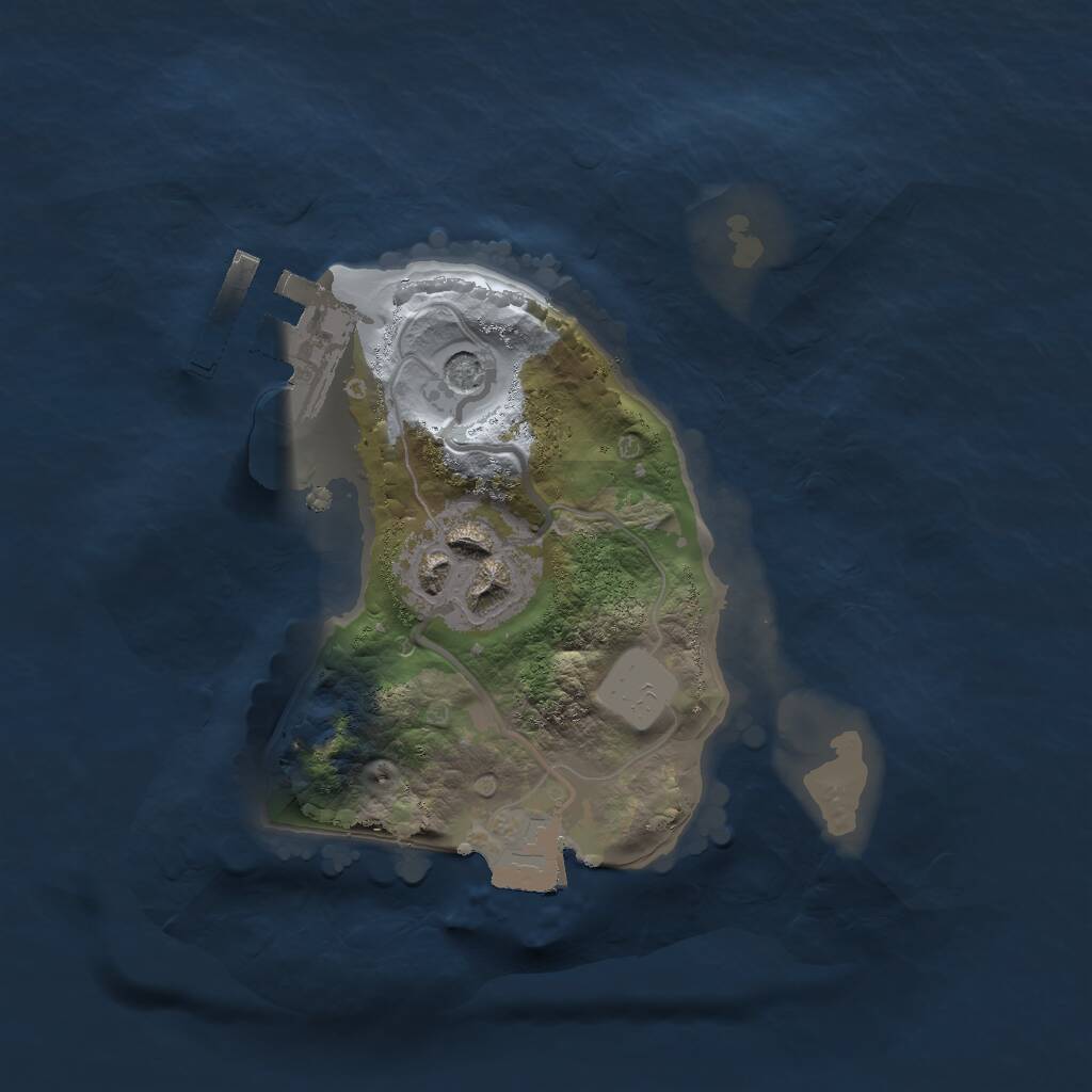 Rust Map: Procedural Map, Size: 1700, Seed: 96464, 4 Monuments