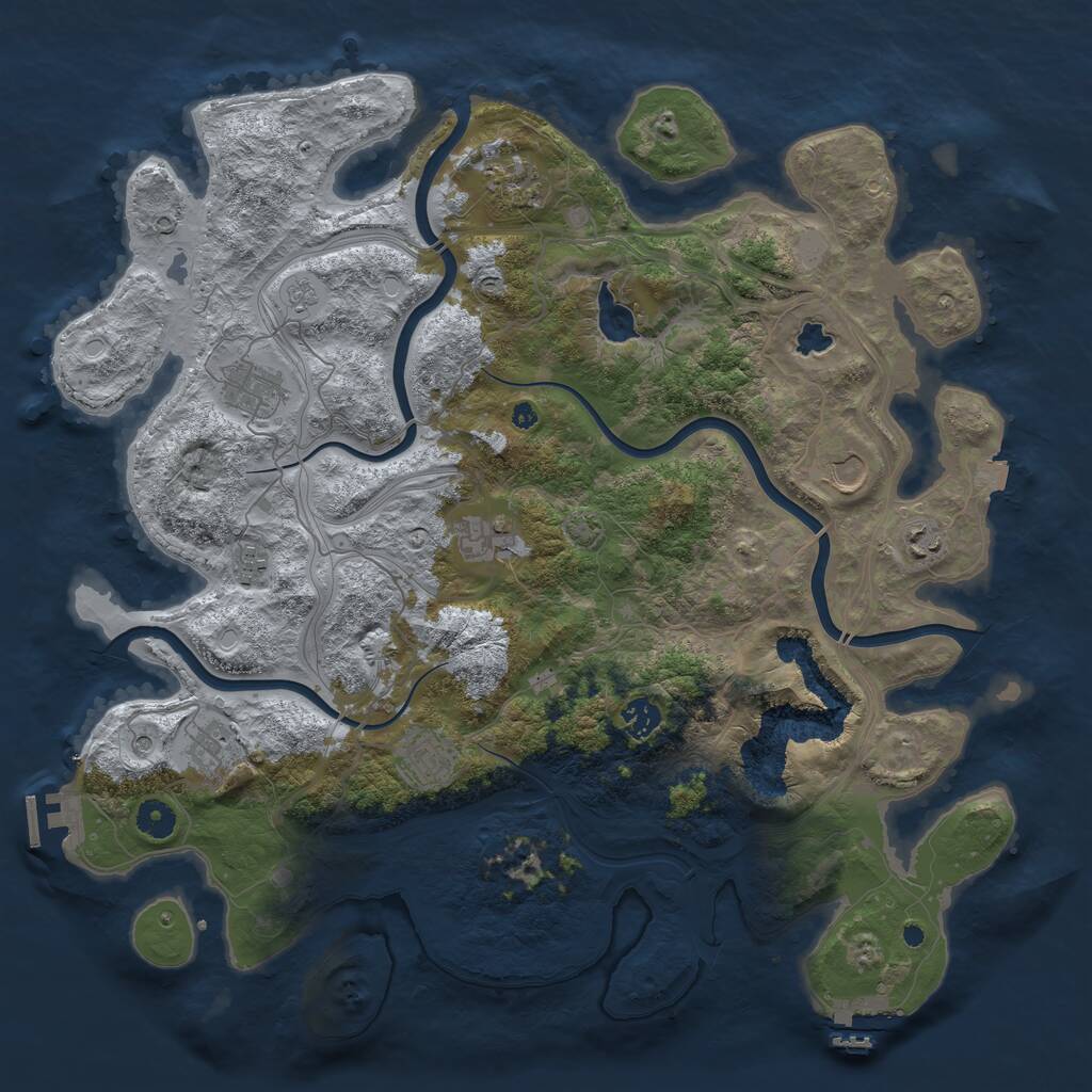 Rust Map: Procedural Map, Size: 4250, Seed: 7539, 15 Monuments