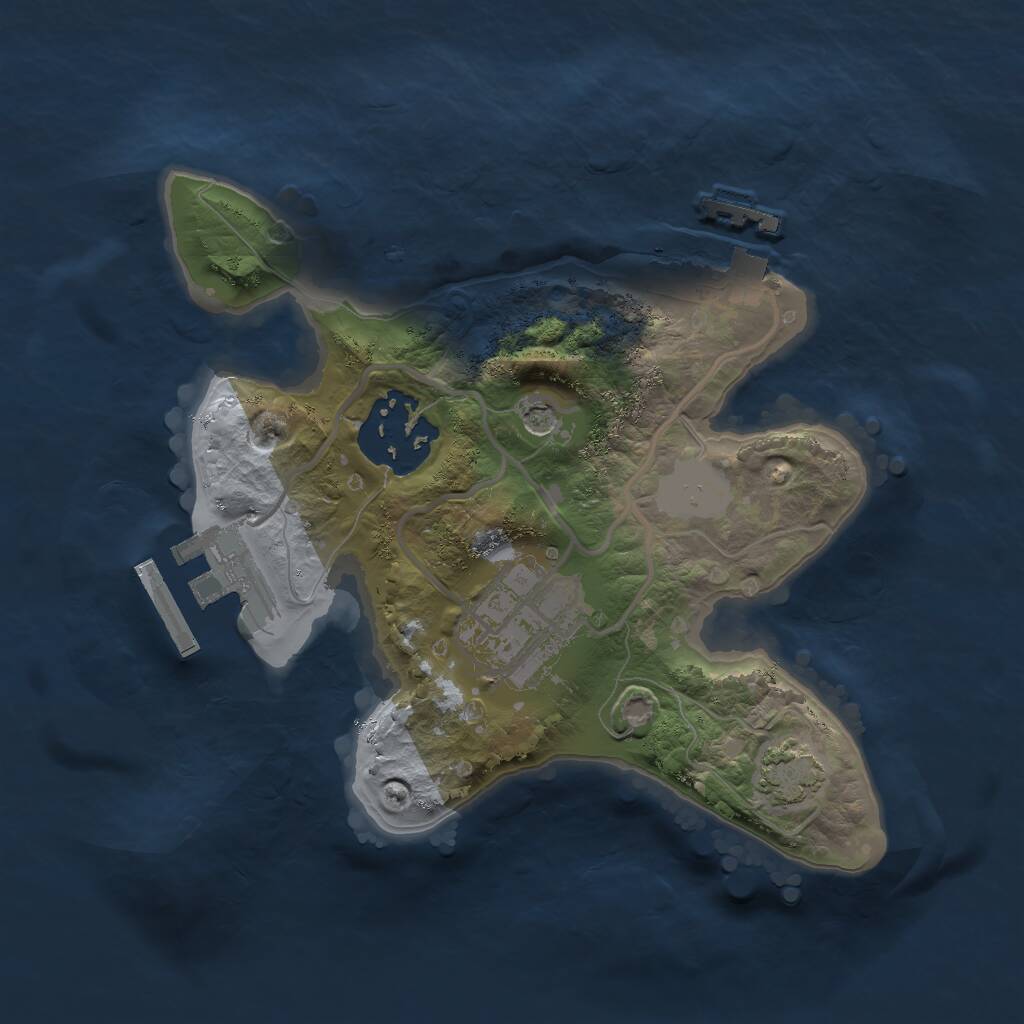 Rust Map: Procedural Map, Size: 2000, Seed: 6389, 7 Monuments
