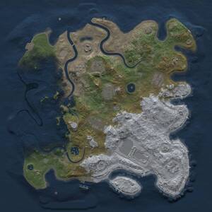 Thumbnail Rust Map: Procedural Map, Size: 3700, Seed: 11943, 15 Monuments