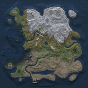 Thumbnail Rust Map: Procedural Map, Size: 3750, Seed: 583771805, 16 Monuments