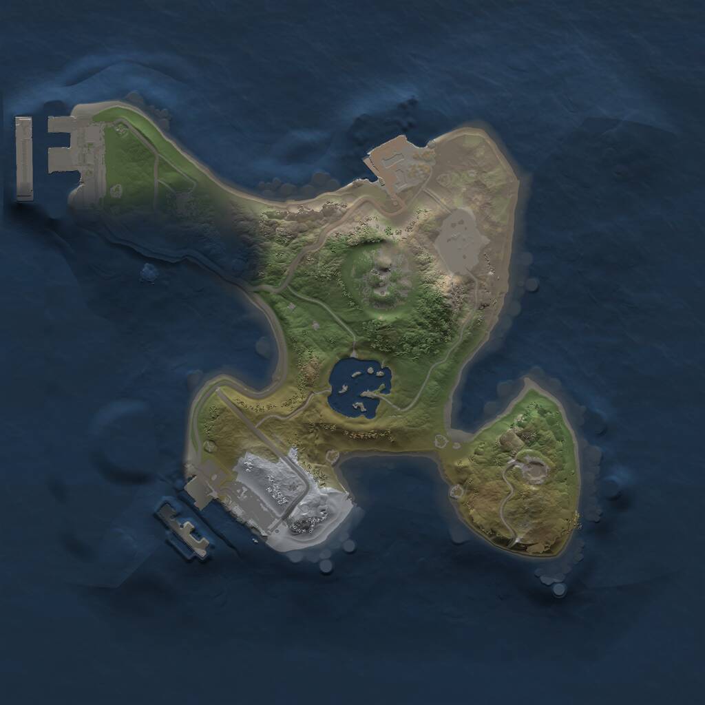 Rust Map: Procedural Map, Size: 1700, Seed: 59442, 4 Monuments