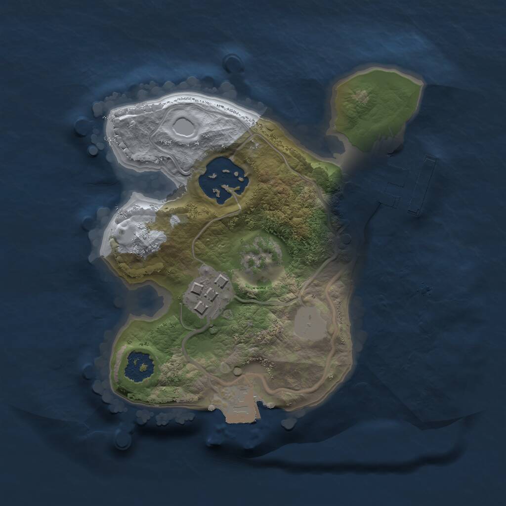 Rust Map: Procedural Map, Size: 1700, Seed: 79442, 4 Monuments