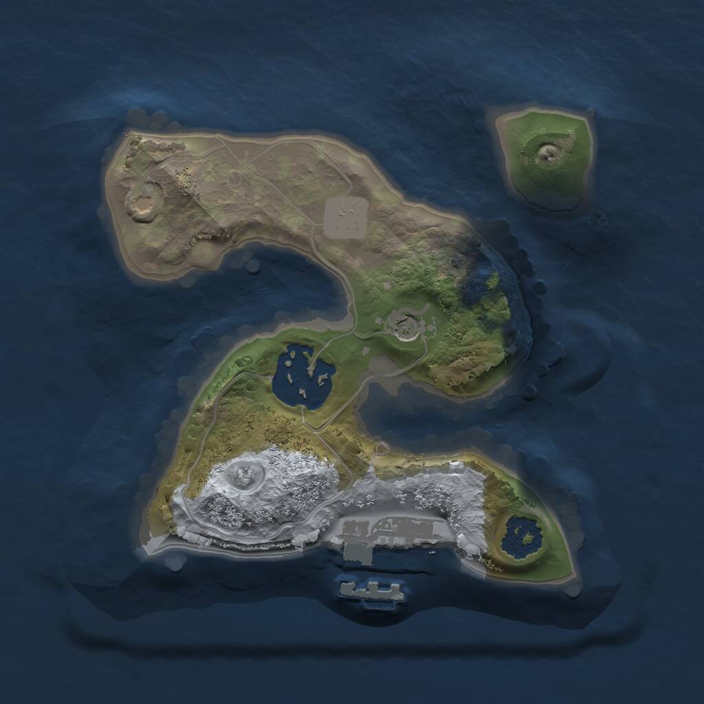 Rust Map: Procedural Map, Size: 1700, Seed: 54422, 4 Monuments