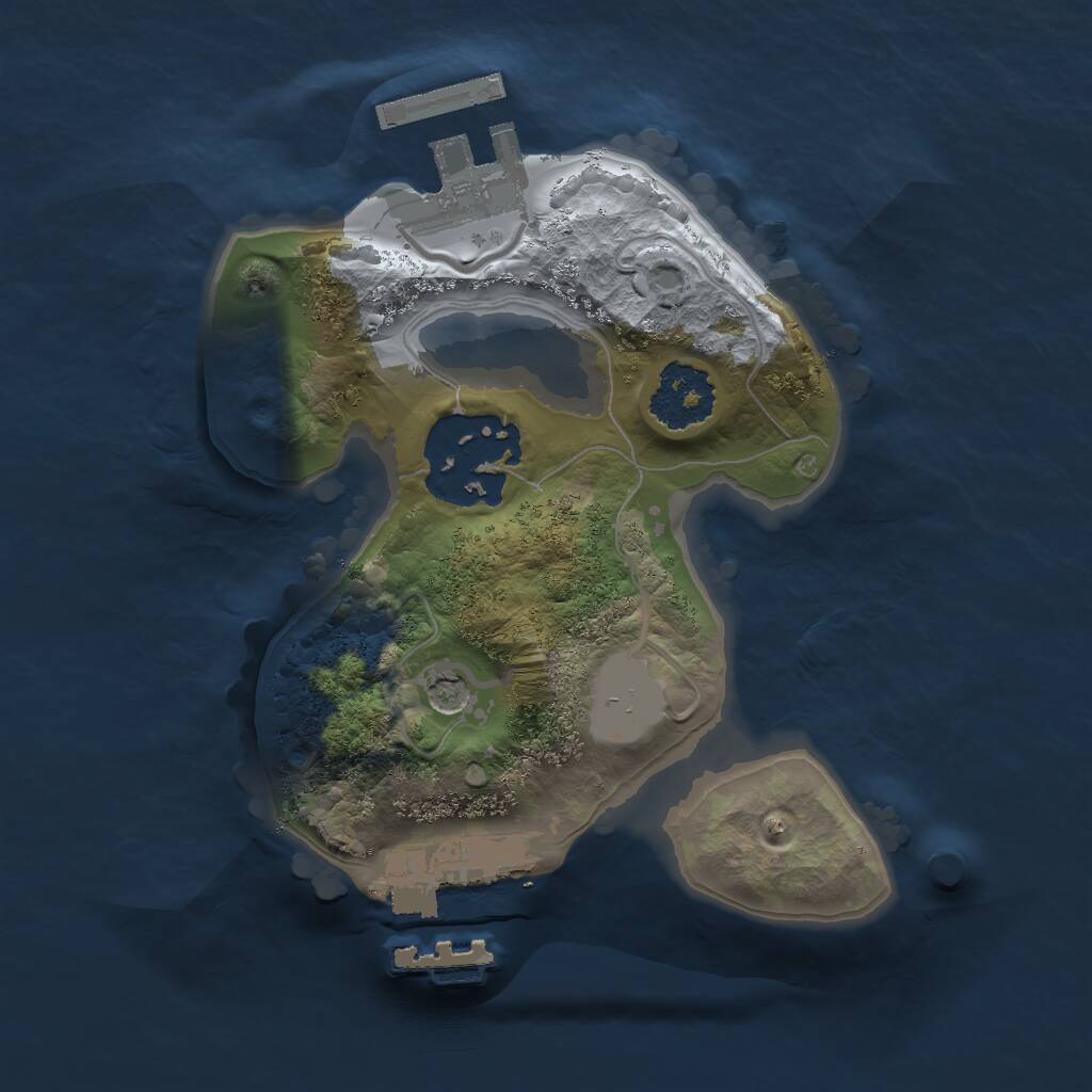 Rust Map: Procedural Map, Size: 1700, Seed: 95422, 5 Monuments