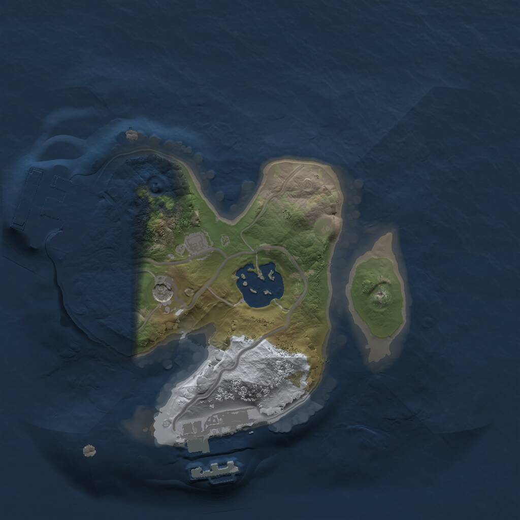 Rust Map: Procedural Map, Size: 1700, Seed: 96442, 5 Monuments