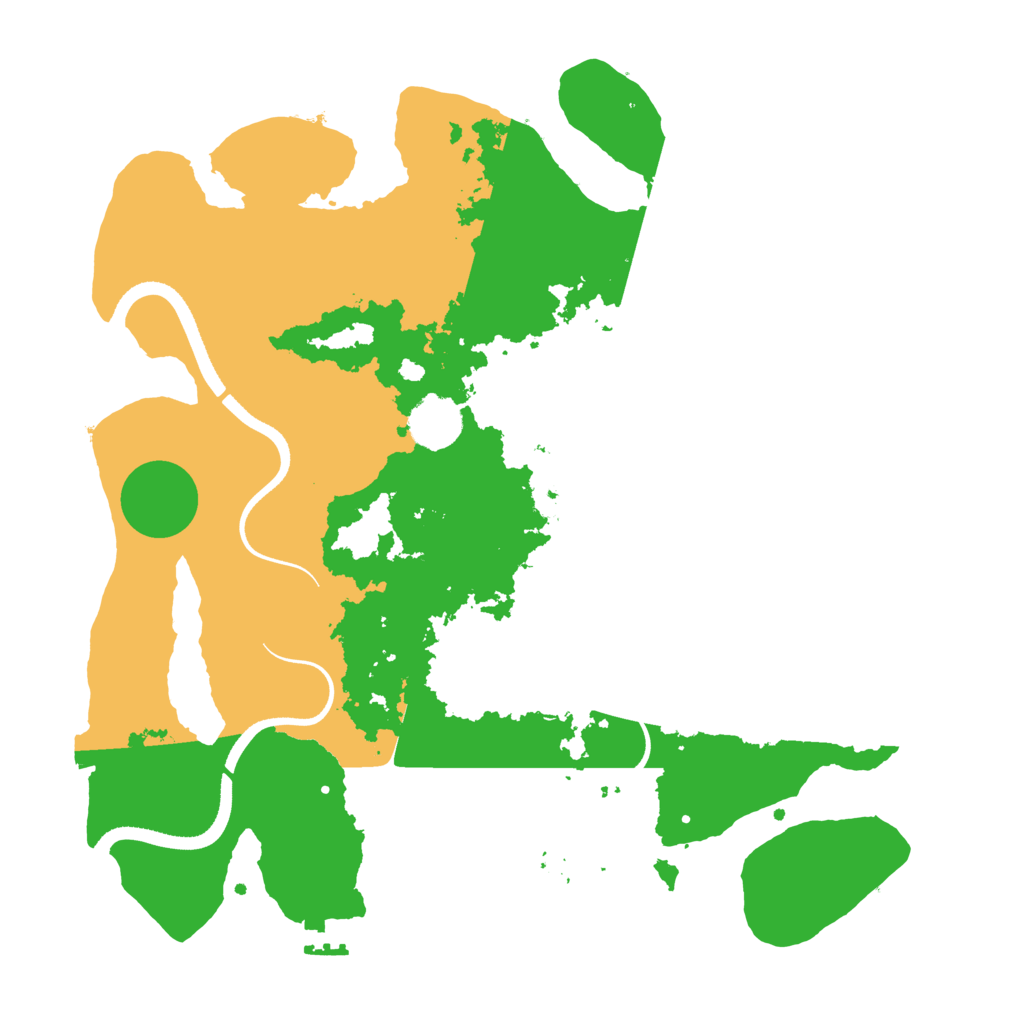 Biome Rust Map: Procedural Map, Size: 3500, Seed: 65646263