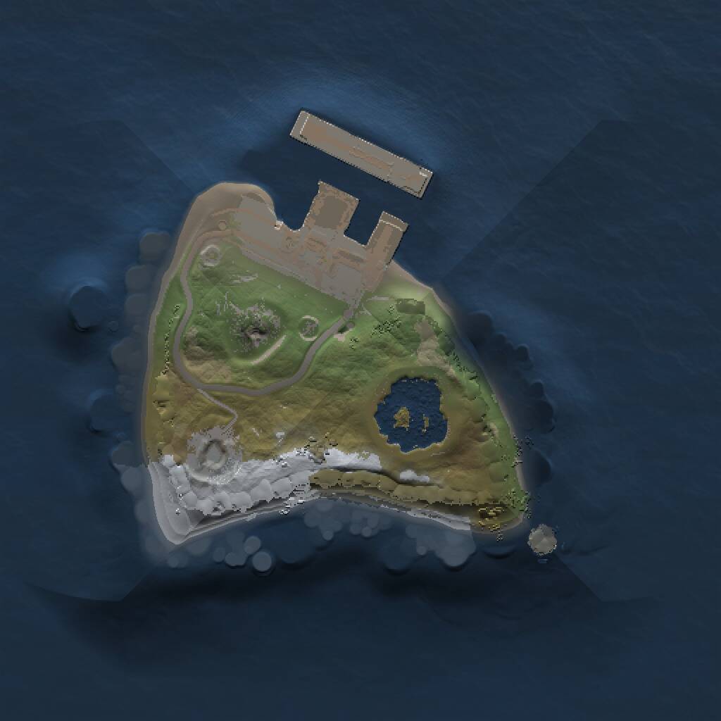 Rust Map: Procedural Map, Size: 1000, Seed: 1041926521, 2 Monuments