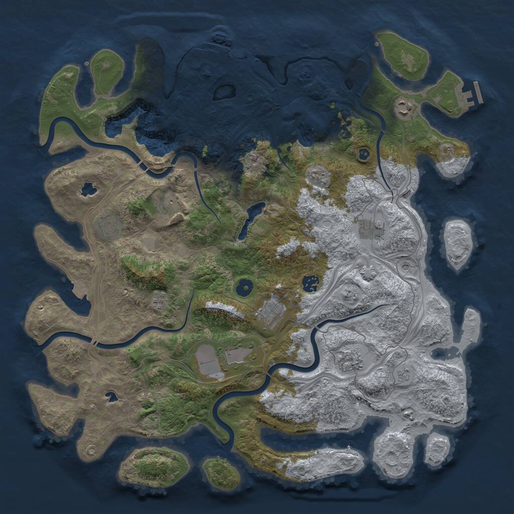Rust Map: Procedural Map, Size: 4500, Seed: 183917554, 15 Monuments