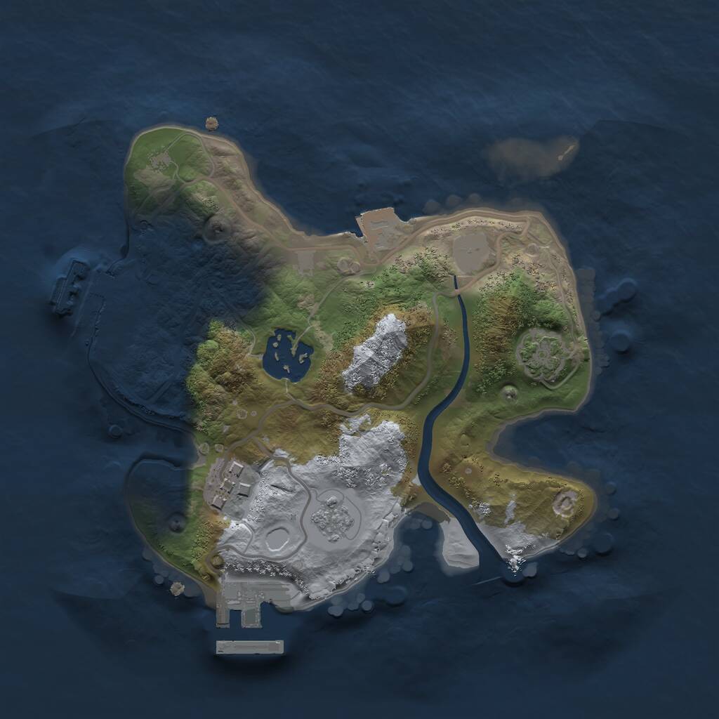Rust Map: Procedural Map, Size: 2150, Seed: 654514, 7 Monuments