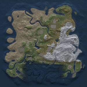 Thumbnail Rust Map: Procedural Map, Size: 4250, Seed: 86929, 17 Monuments