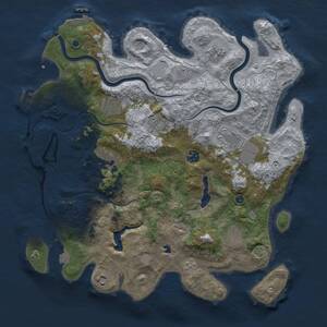 Thumbnail Rust Map: Procedural Map, Size: 4000, Seed: 1619289159, 15 Monuments