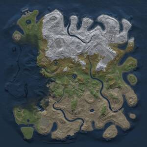 Thumbnail Rust Map: Procedural Map, Size: 4250, Seed: 11683, 15 Monuments