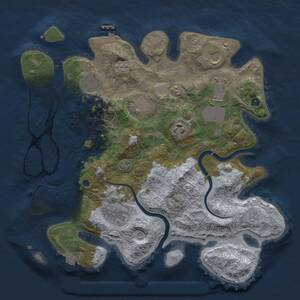 Thumbnail Rust Map: Procedural Map, Size: 3500, Seed: 89620618, 12 Monuments