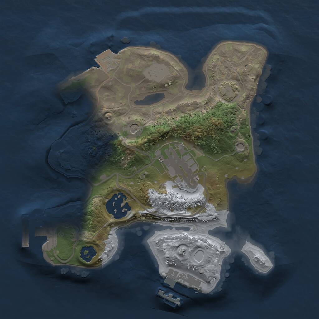 Rust Map: Procedural Map, Size: 2000, Seed: 3175286, 7 Monuments