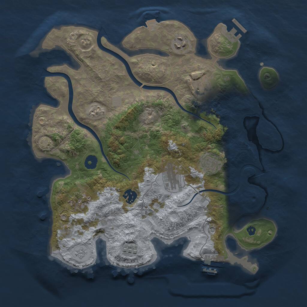 Rust Map: Procedural Map, Size: 3400, Seed: 41200, 13 Monuments