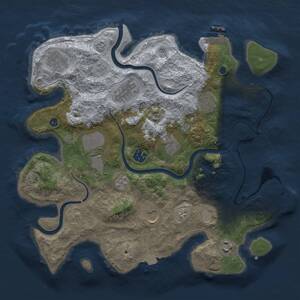 Thumbnail Rust Map: Procedural Map, Size: 3500, Seed: 126403, 15 Monuments