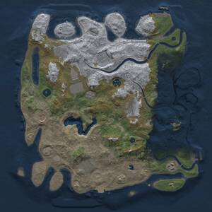 Thumbnail Rust Map: Procedural Map, Size: 4000, Seed: 1974187487, 15 Monuments
