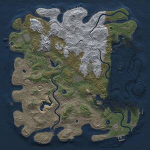 Thumbnail Rust Map: Procedural Map, Size: 5100, Seed: 1065634765, 17 Monuments
