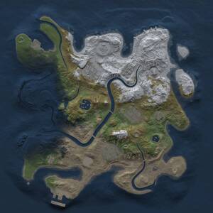 Thumbnail Rust Map: Procedural Map, Size: 3000, Seed: 897581, 11 Monuments