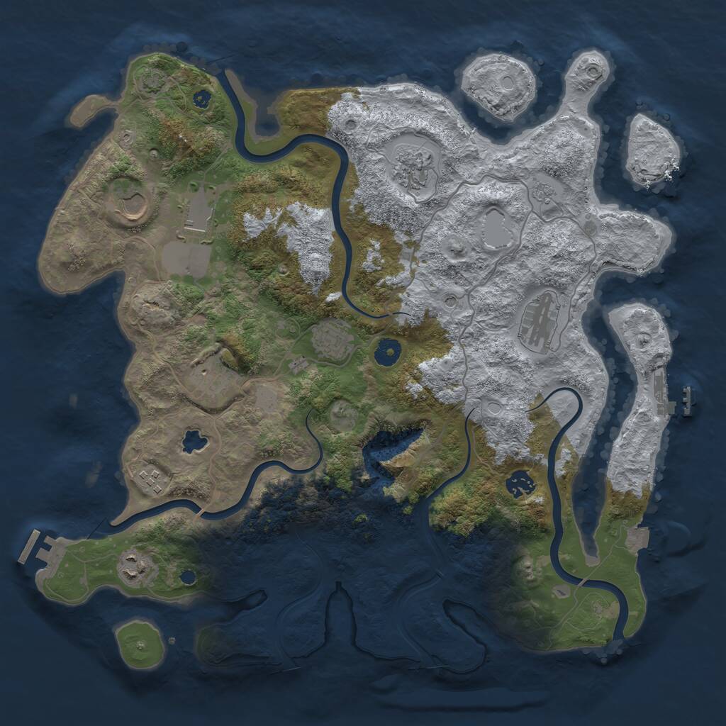 Rust Map: Procedural Map, Size: 4007, Seed: 482782, 15 Monuments