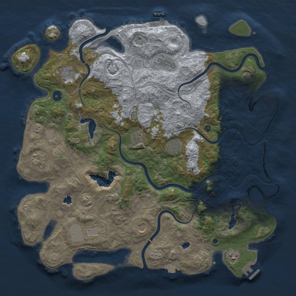 Rust Map: Procedural Map, Size: 4500, Seed: 112085853, 15 Monuments