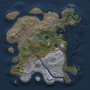 Thumbnail Rust Map: Procedural Map, Size: 3500, Seed: 579700112, 14 Monuments