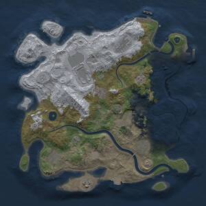 Thumbnail Rust Map: Procedural Map, Size: 3500, Seed: 872071886, 14 Monuments