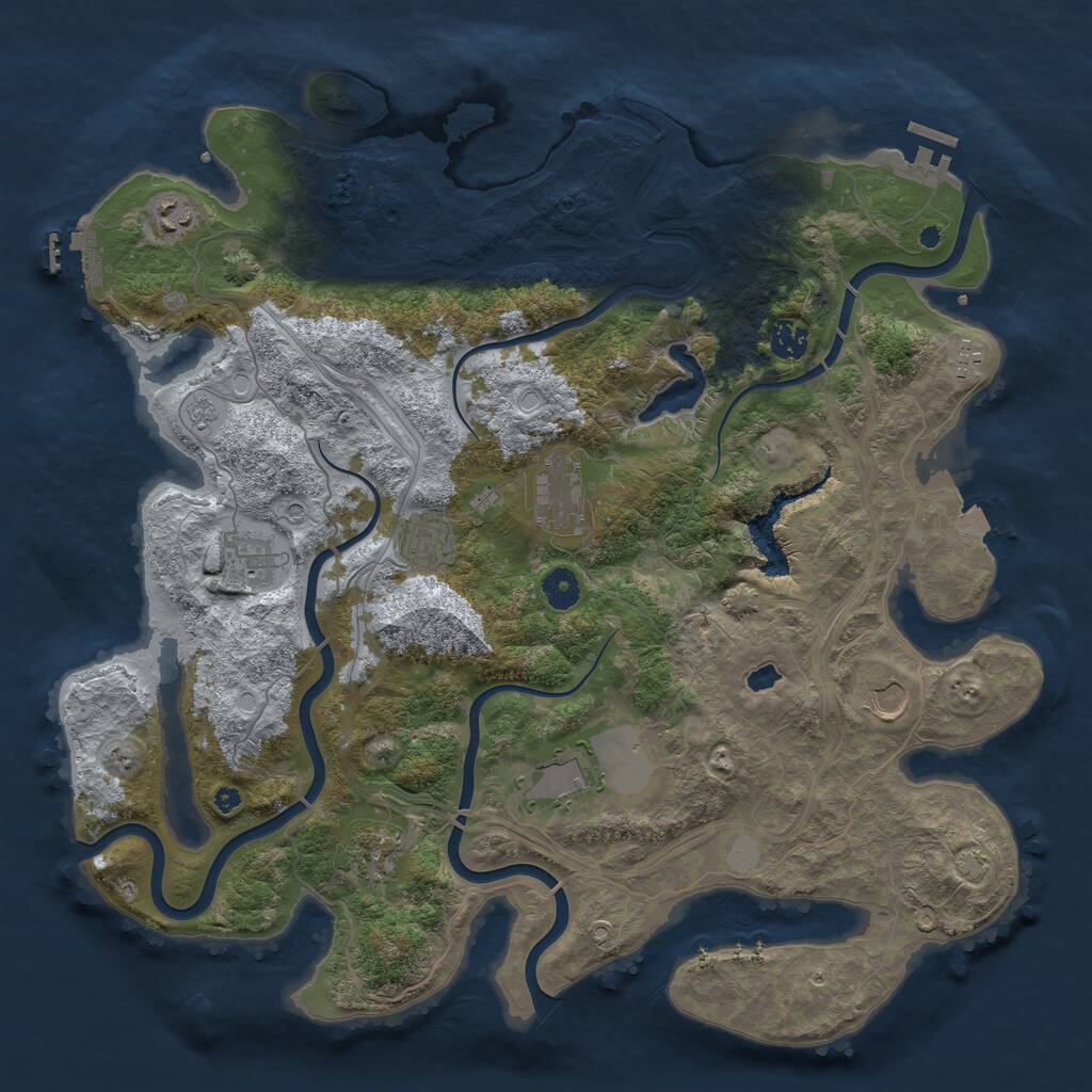 Rust Map: Procedural Map, Size: 4250, Seed: 11092025, 15 Monuments